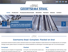 Tablet Screenshot of geertsema-staal.nl